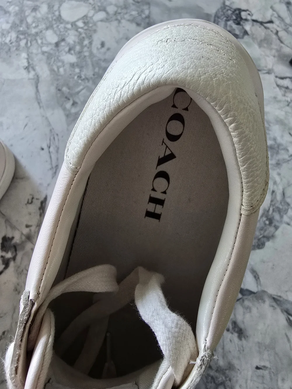 Coach Men's C126 Chalk Leather Sneakers - Casual Lace-Up